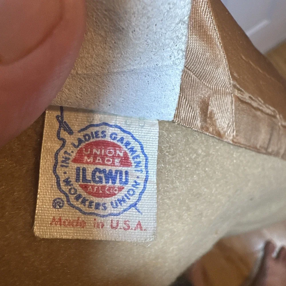 Vintage 70s 80s‎ Camel Wool Overcoat Women's Full Length ILGWU Union Made USA